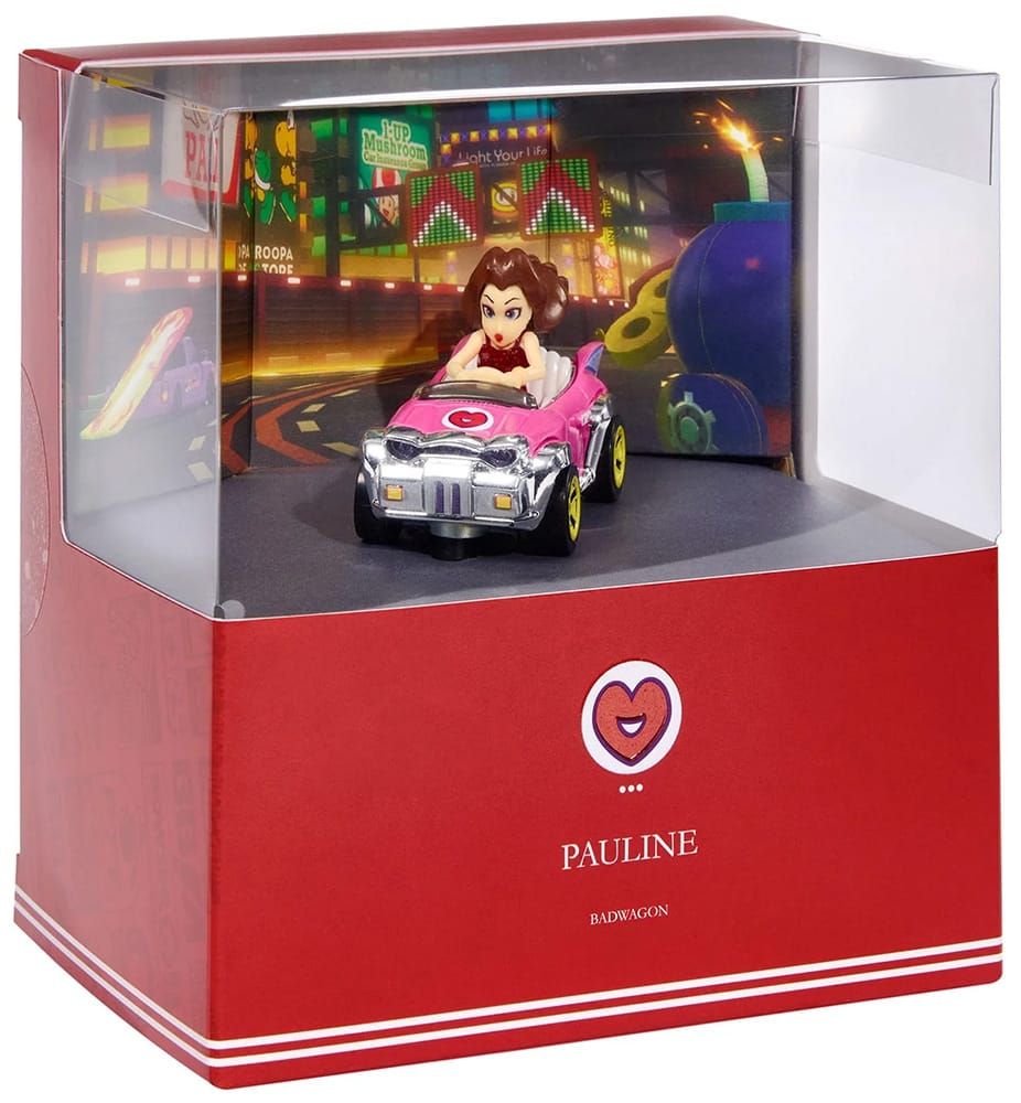 Hot Wheels Mario Kart Pauline with Badwagon