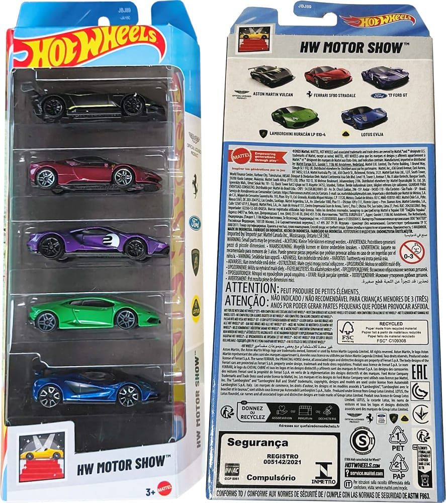 Hot Wheels 2025 HW Motor Show 5-Pack