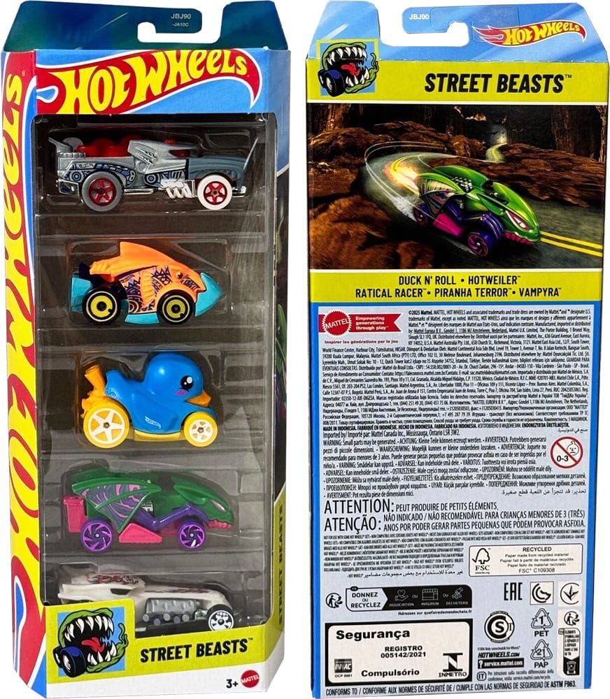 Hot Wheels 2025 Street Beasts 5-Pack