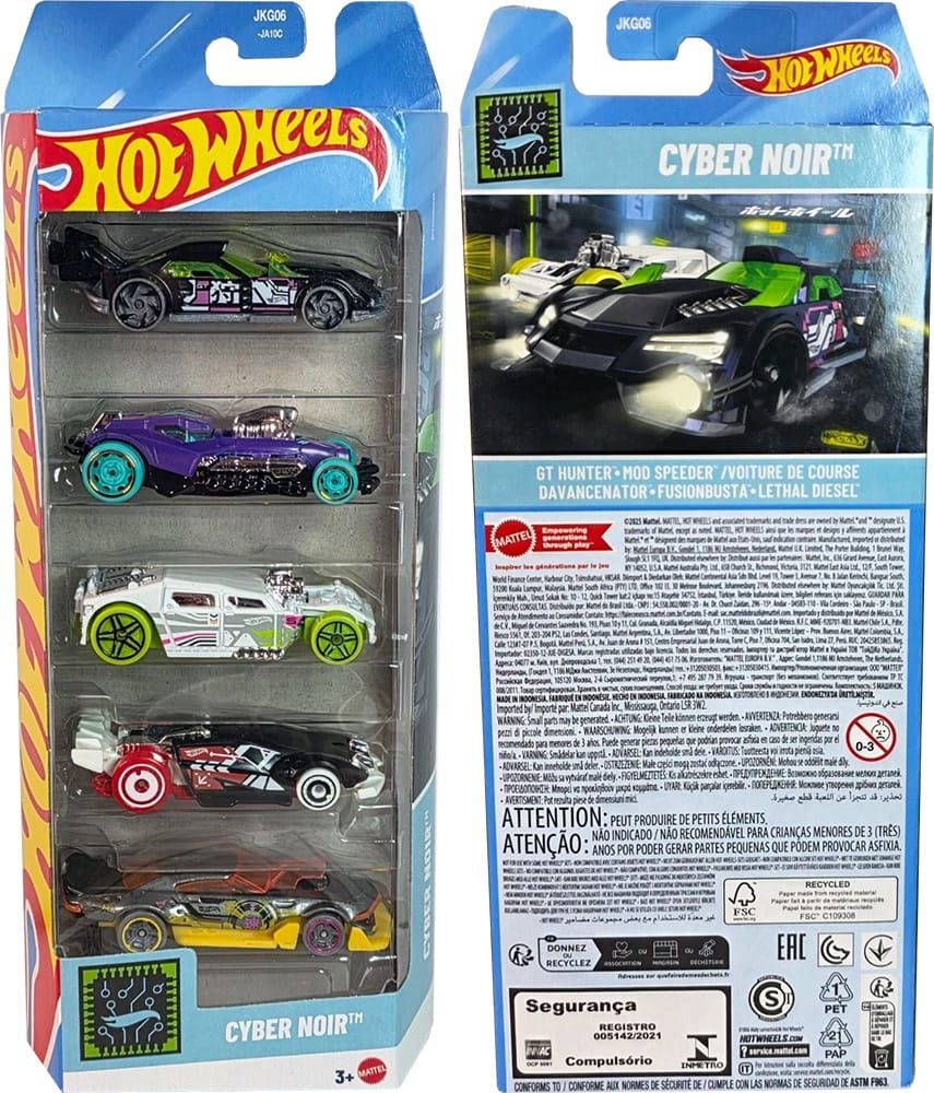 Hot Wheels 2026 Cyber Noir 5-Pack