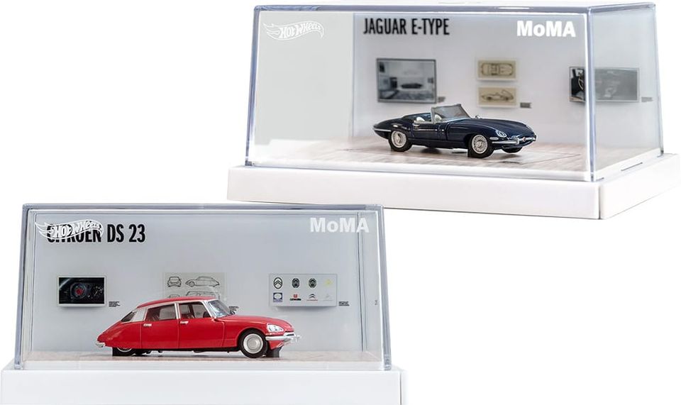Hot Wheels x MoMa Jaguar E-Type Roadster & Citroën DS 23 Sedan