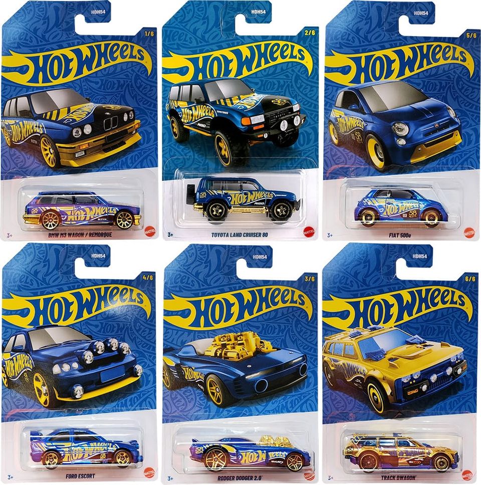 Hot Wheels 58th Anniversary Series - Mix 2 - Blue & Gold