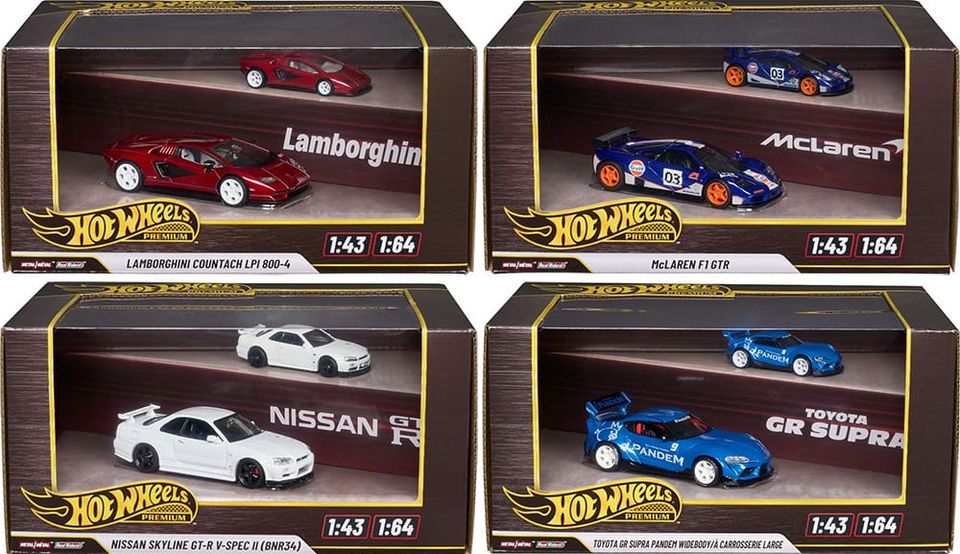 2026 Hot Wheels Premium 1:43 & 1:64 Dual Scale 2-Packs