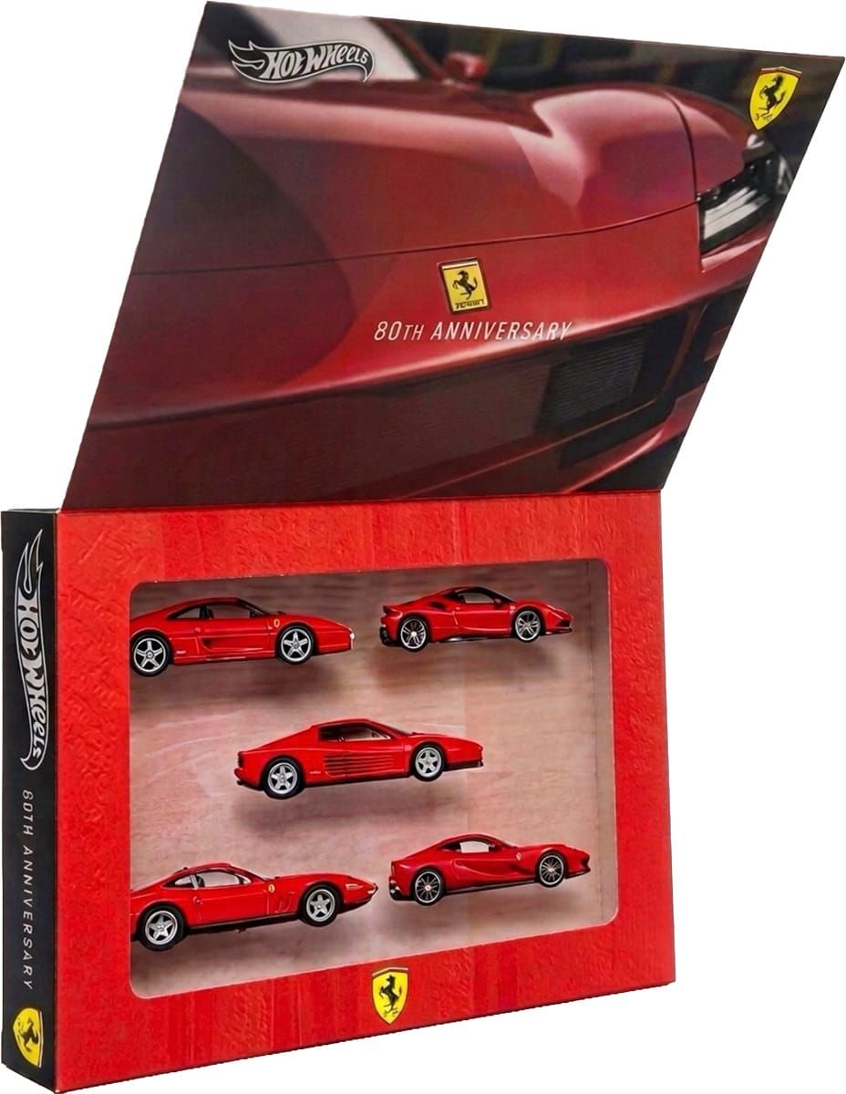 Hot Wheels 2027 Ferrari 80th Anniversary 5-Car Box Set