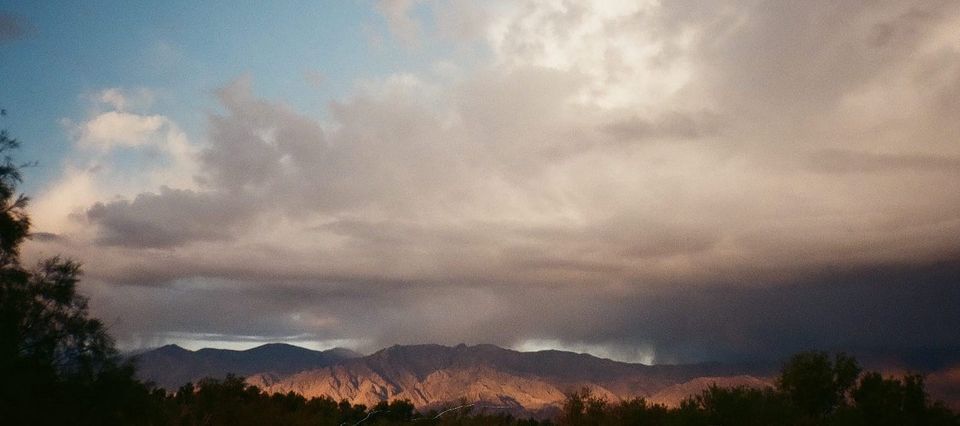 Clouds over the Panamint Mountains in Death Valley