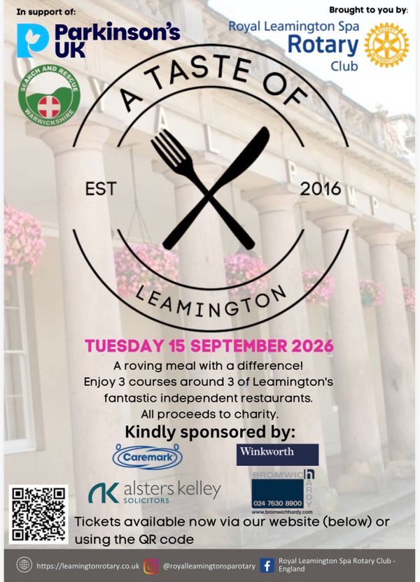A Taste of Leamington - a night of food, friends & fundraising!
