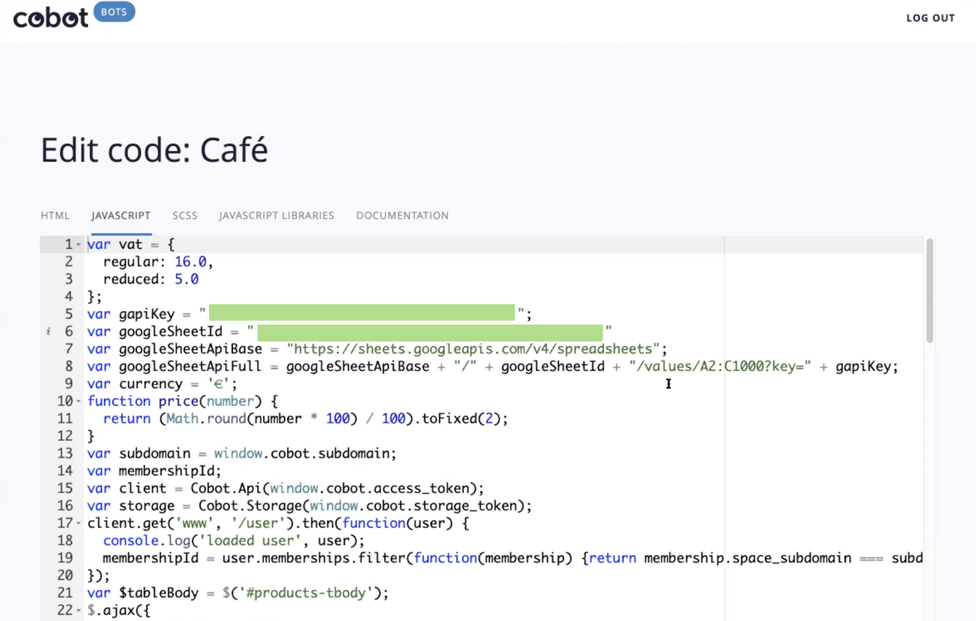 Café: a custom Cobot feature built and shared by Fase15