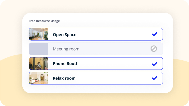 Cobot's interface selecting resources.