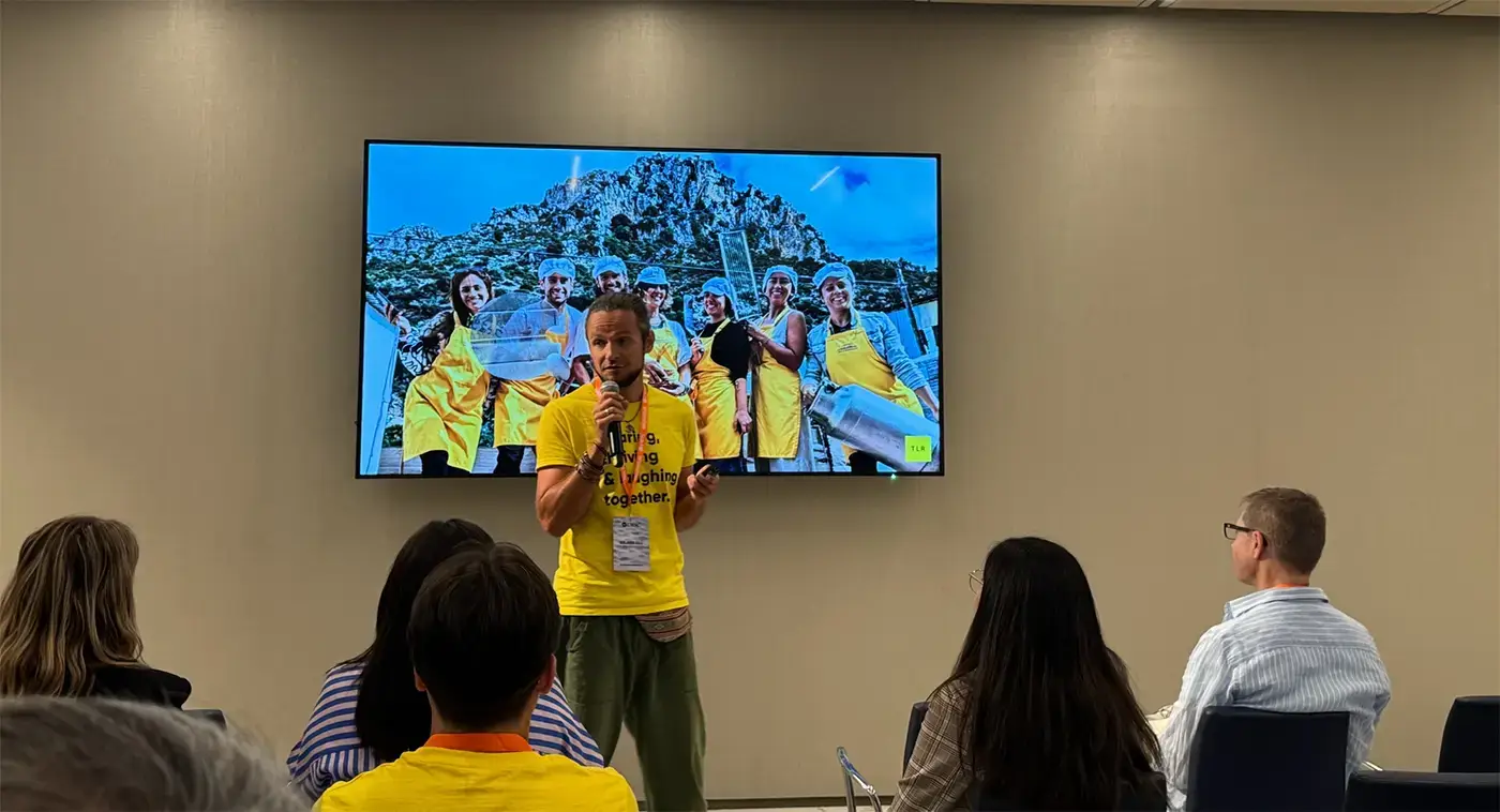 Ben Kolp from The Living Room sharing his insights at CWSC2025.