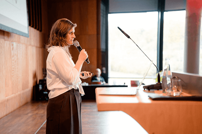 Peggy Wahrlich from COWOKI at #zukunftcoworking2025.