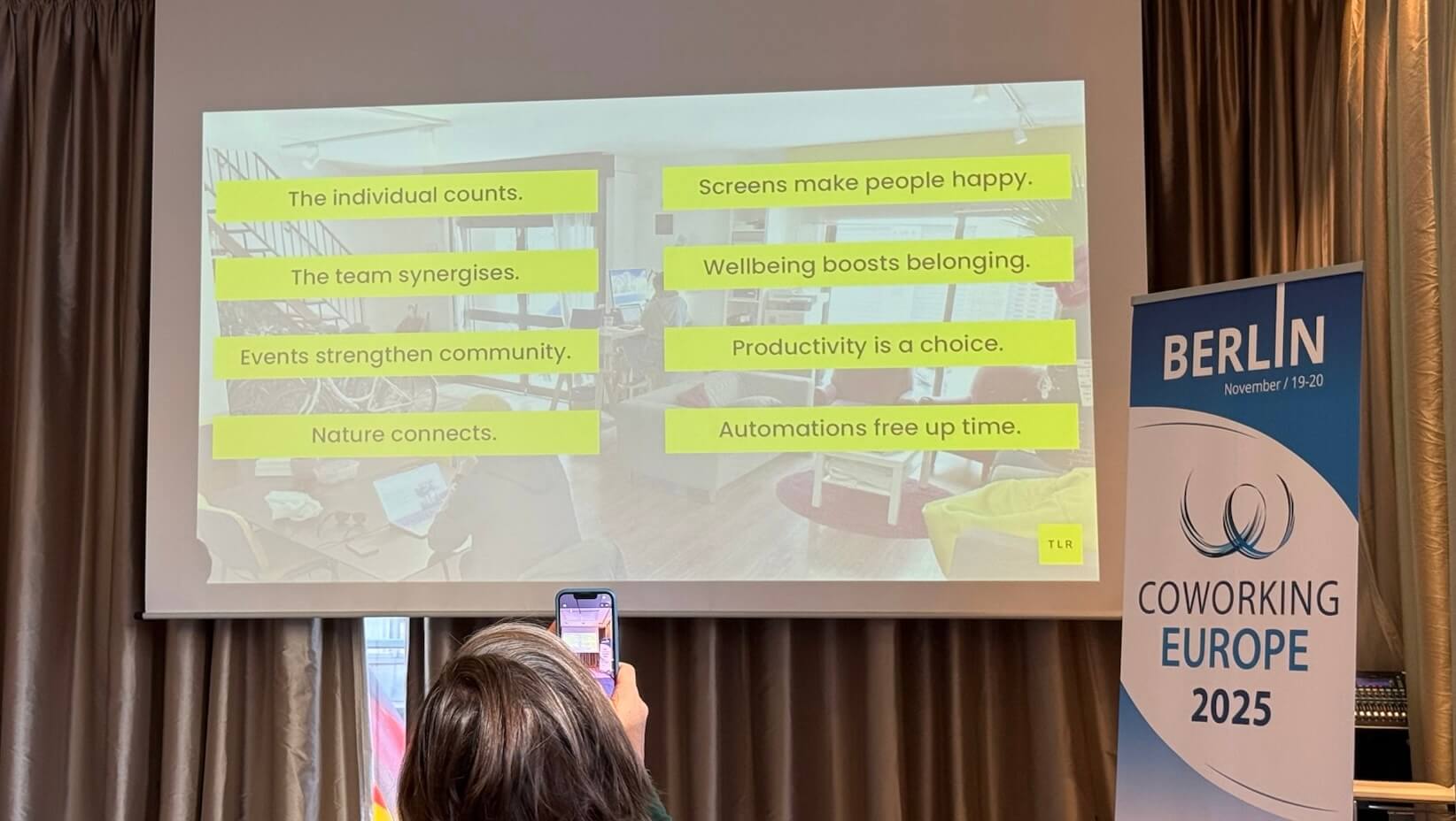 The 8 learnings presented by Ben Kolp in Coworking Europe 2025.