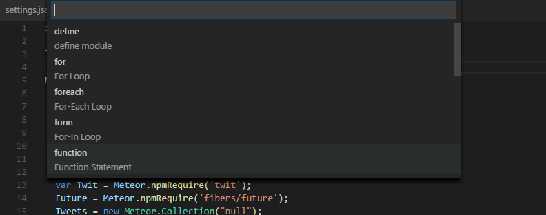Inserting Snippet
