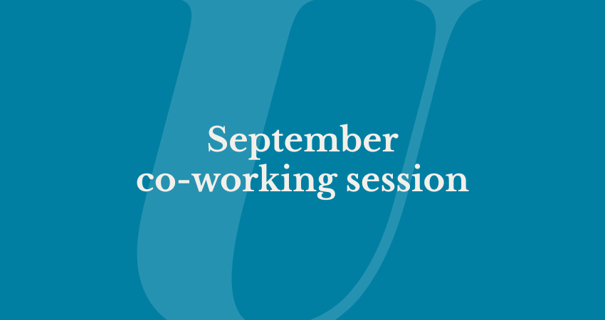 September 2026 Co-working Session | 29.09.26, 12:30pm