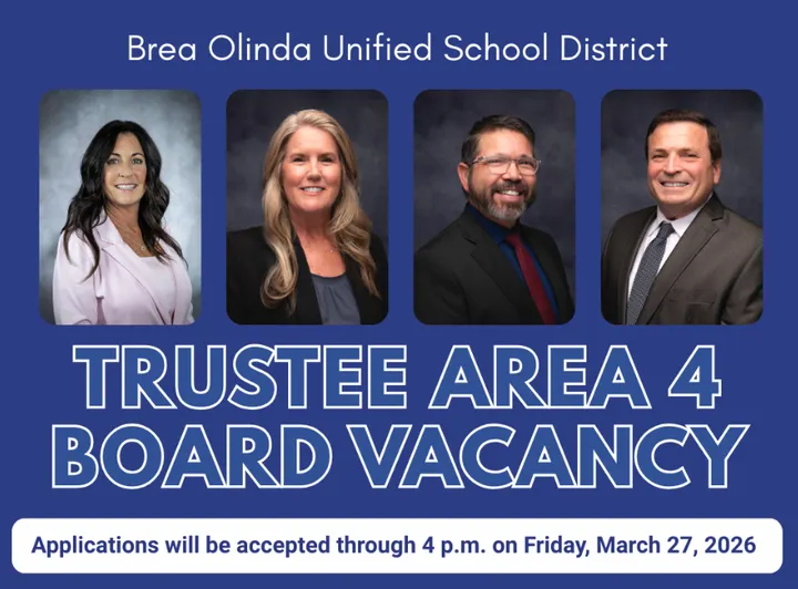Brea Olinda Unified Board Seeks Applicants for Vacancy
