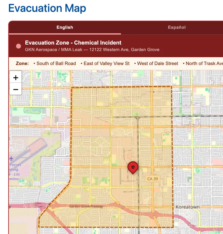 Threat of Toxic Chemical Leak or Explosion Disrupts Schools in O.C.
