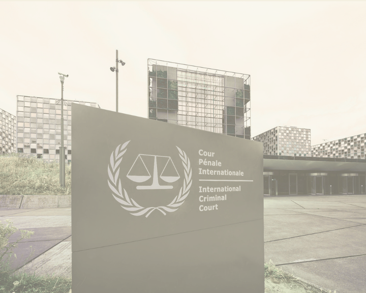 An image of the permanent presence of the International Criminal Court, showing a building complex and sign of the ICC.