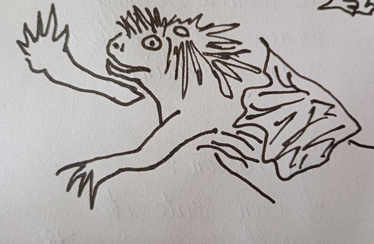 monstruo tortuga, nadando. tortoise monster, swimming.