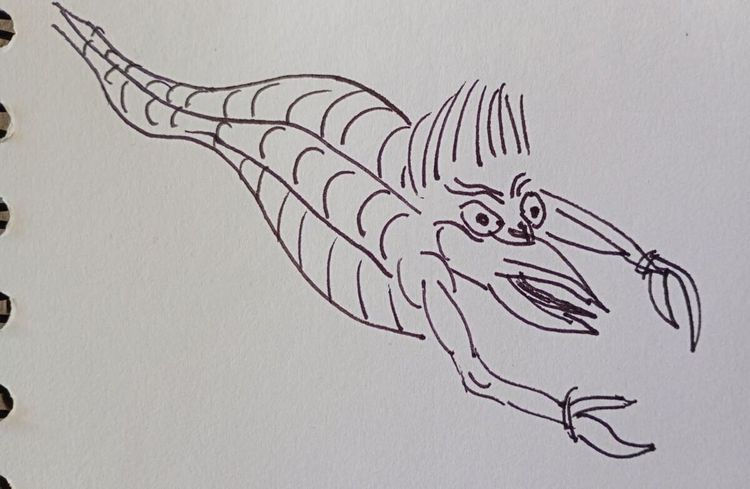 esto parece una langosta. lobster-looking thing.