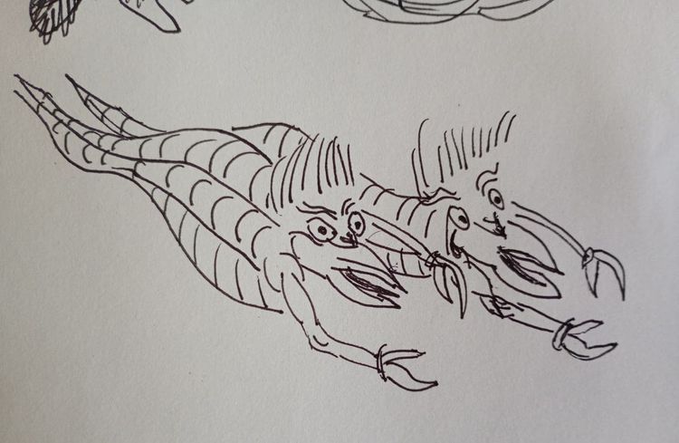 dos langostas. two lobsters.