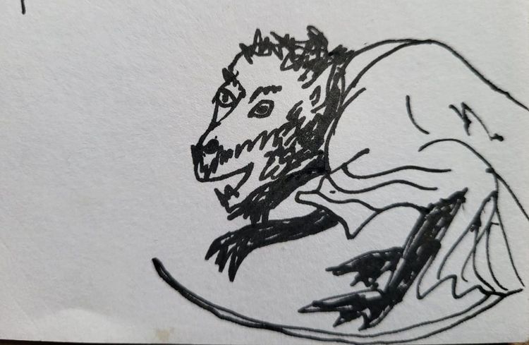 una rata en túnica de monje. a rat in a monk's tunic.
