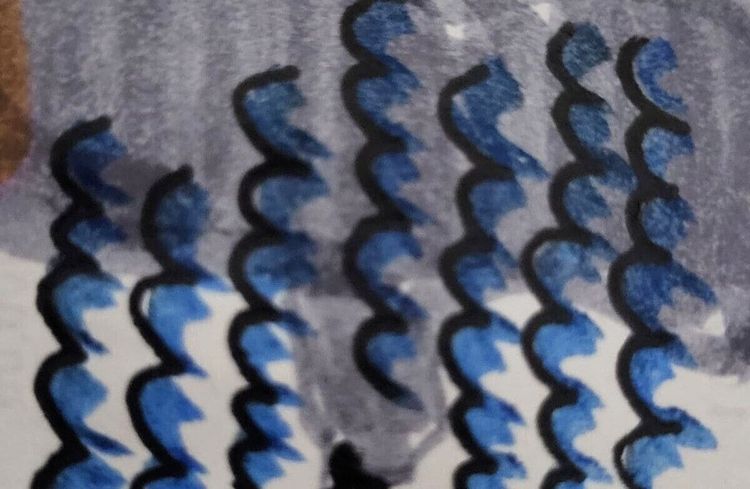 franjas de azul que ondan. blue stripes waving. 