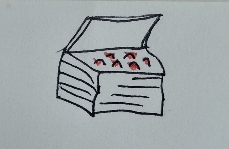 Una caja. A box.