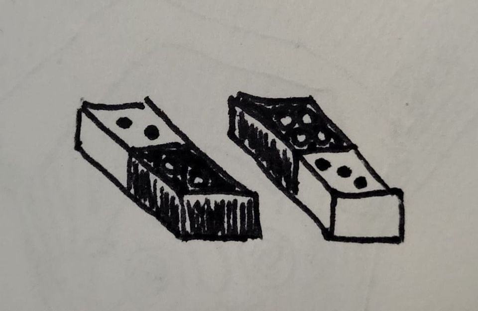 dos fichas de dominó. two dominos.