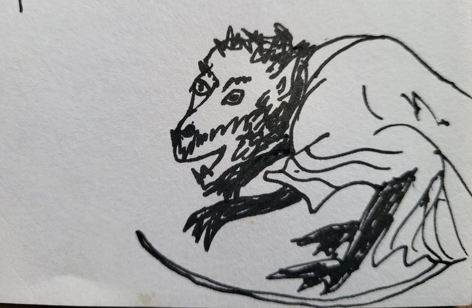 una rata en túnica de monje. a rat in a monk's tunic.
