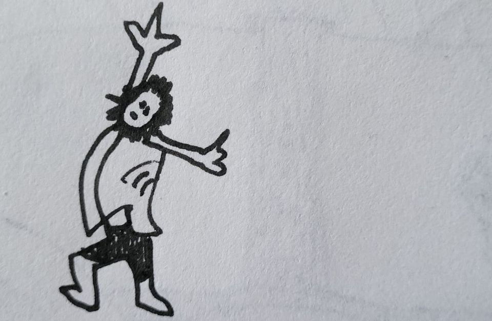 una persona que baila. a person dancing.