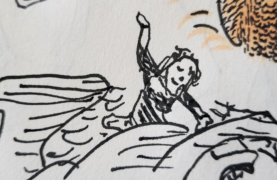 alguna hada con el brazo extendido. some fairy with an extended arm.