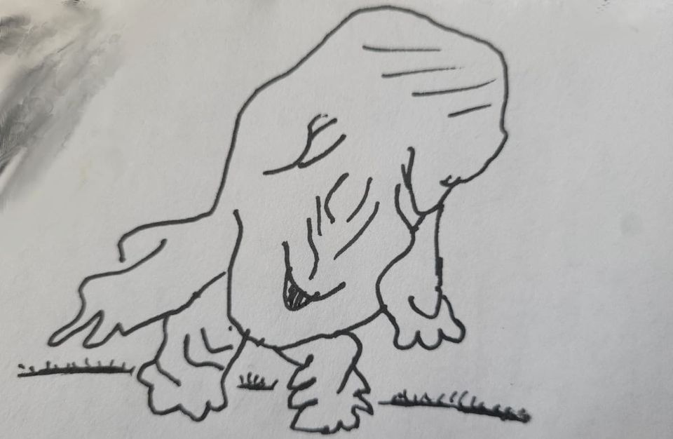 una criatura amorfa. an amorphous creature.