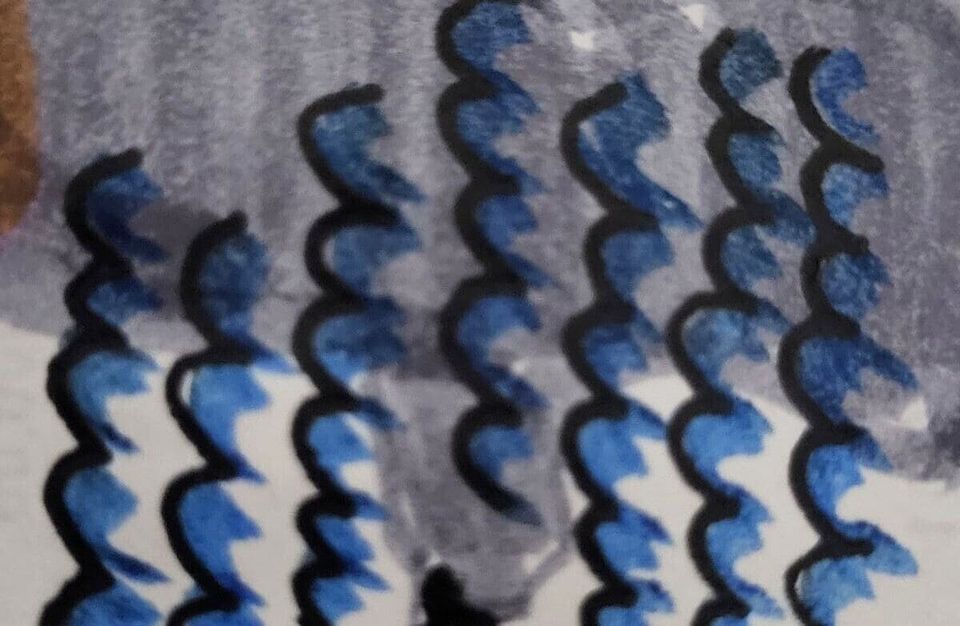 franjas de azul que ondan. blue stripes waving. 