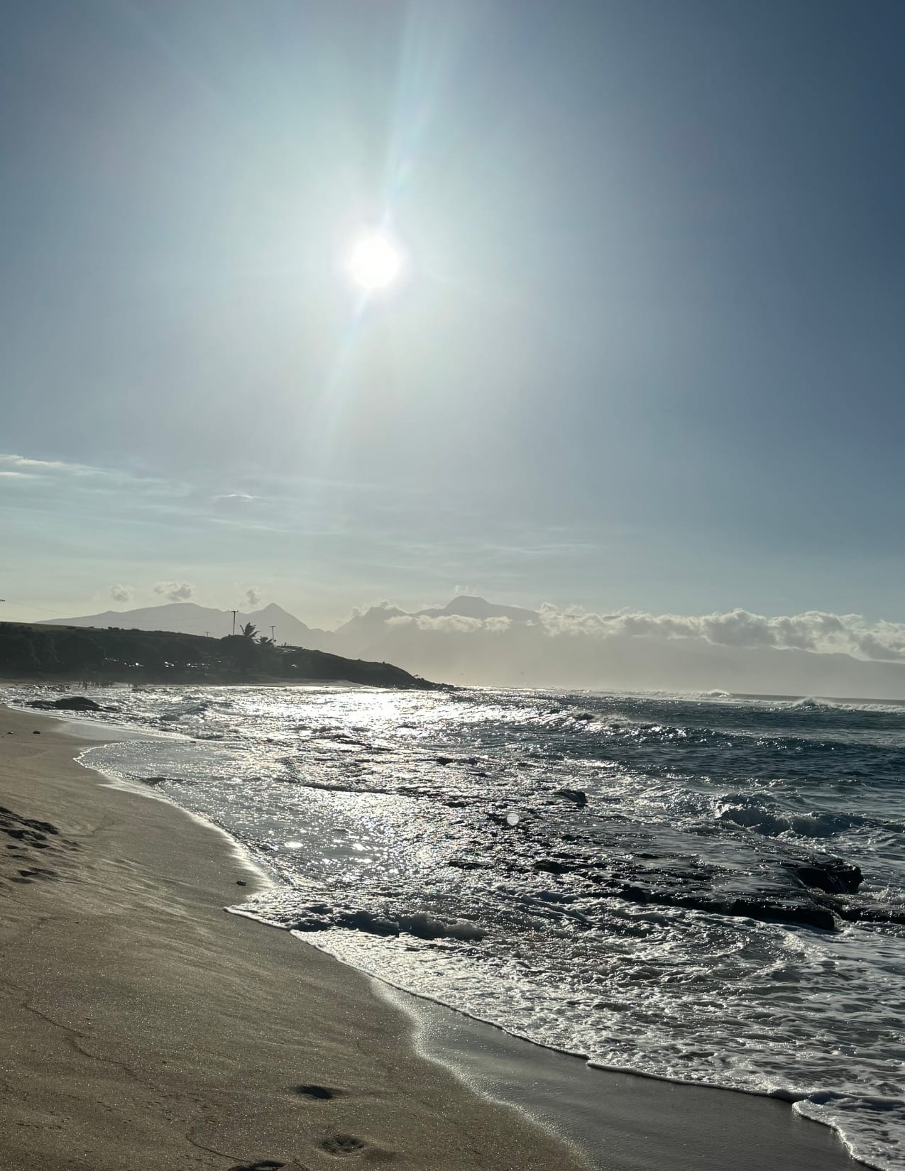 the sandy Ho'okipa beach in Maui, Hawaii