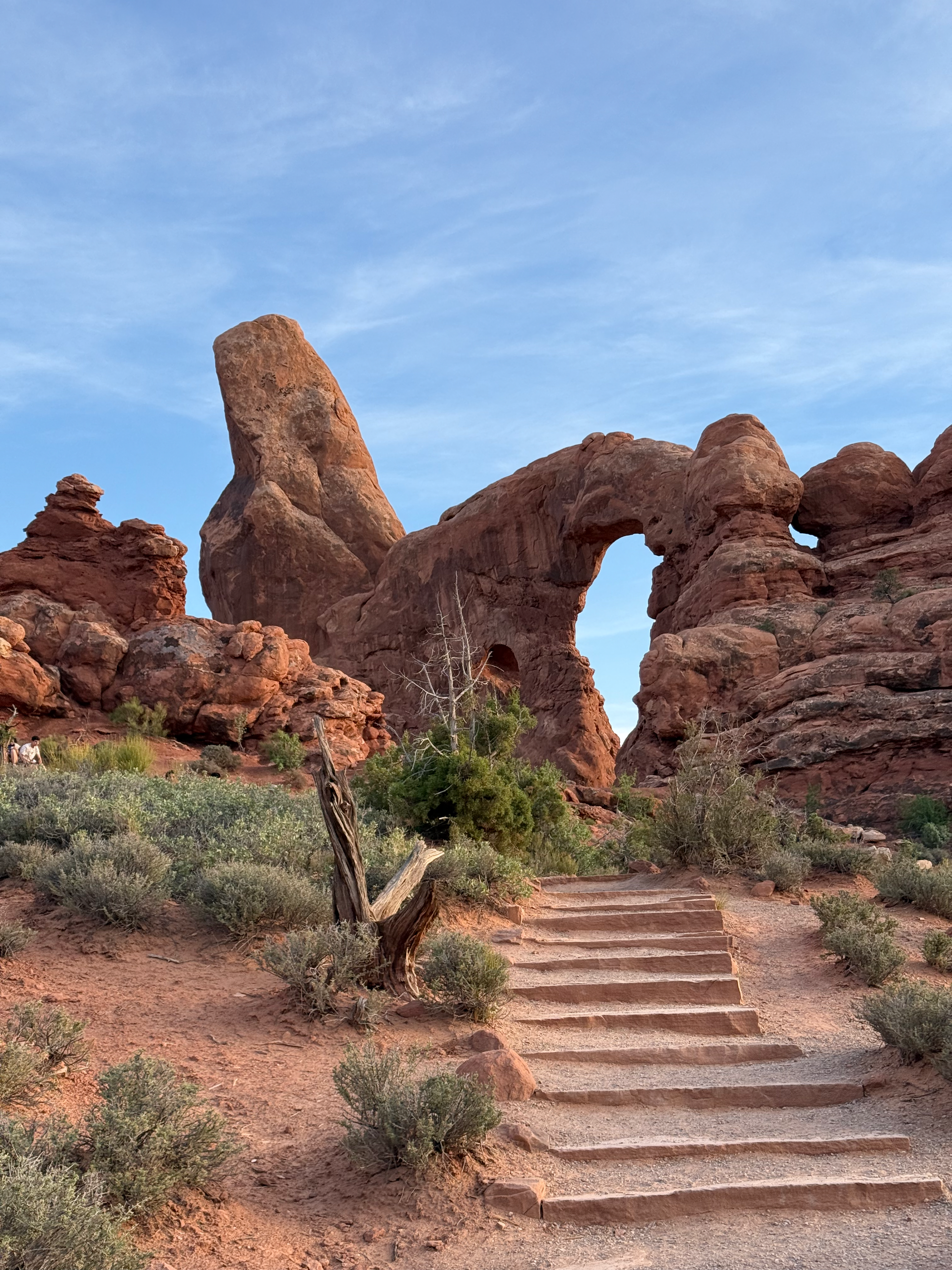 Stone Stairs leading up to Turret Arch at Arches National Park in Moab, Utah