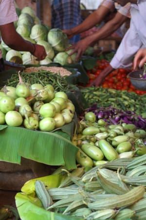 Vegetable market in Rajahmundry, India - picture by Khalid Aziz