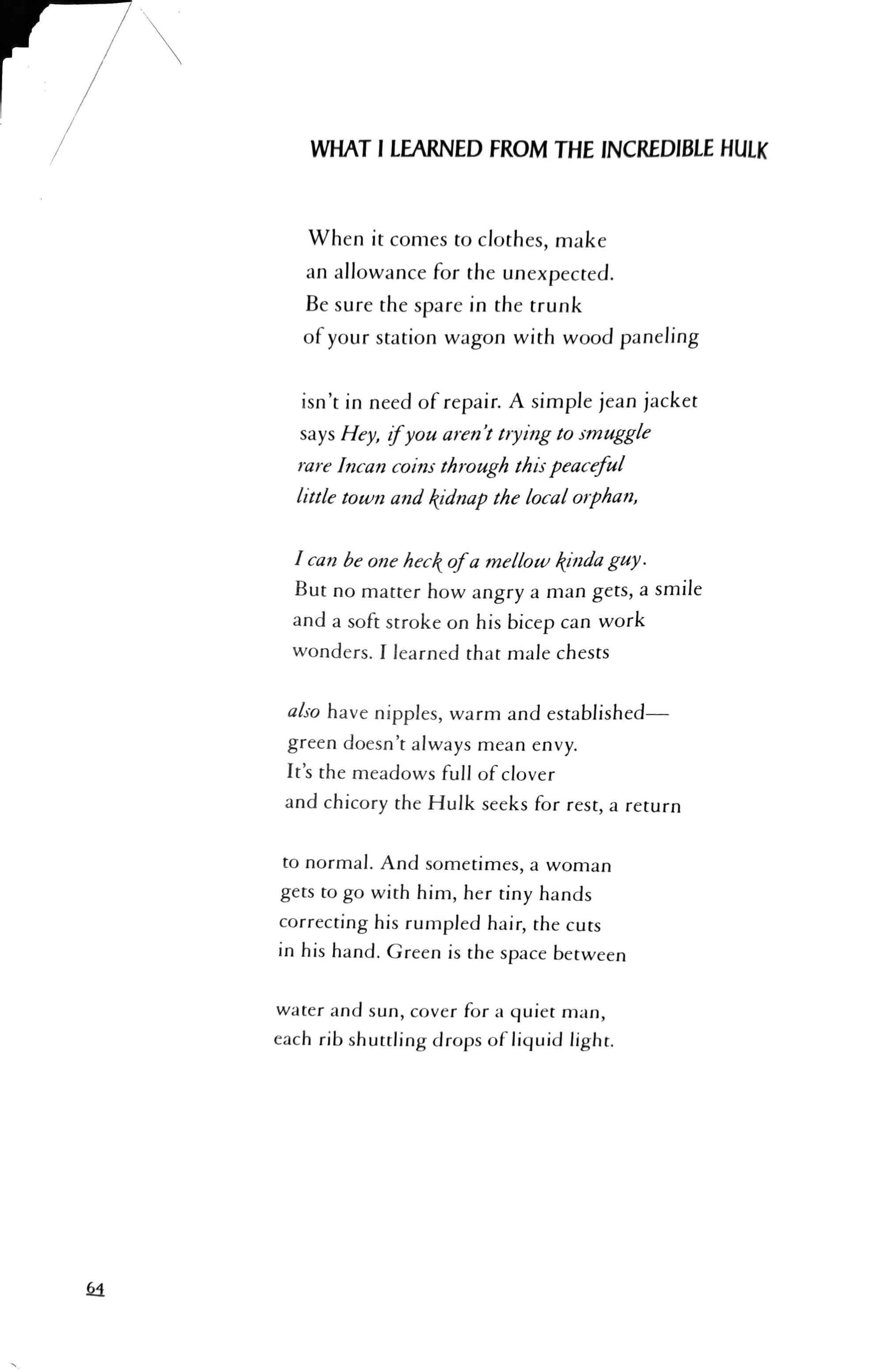 "What I Learned From the Incredible Hulk" from Miracle Fruit