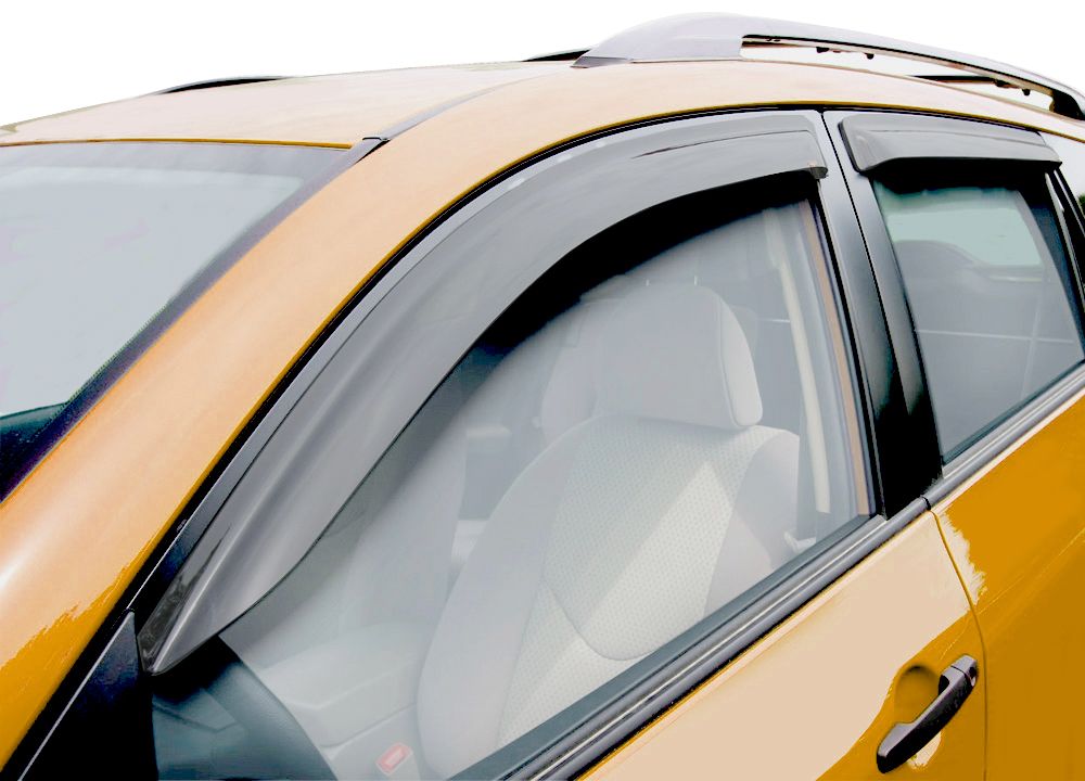 Window rain guards for car camping