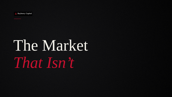 The Market That Isn’t :  A Bayberry Capital thought piece