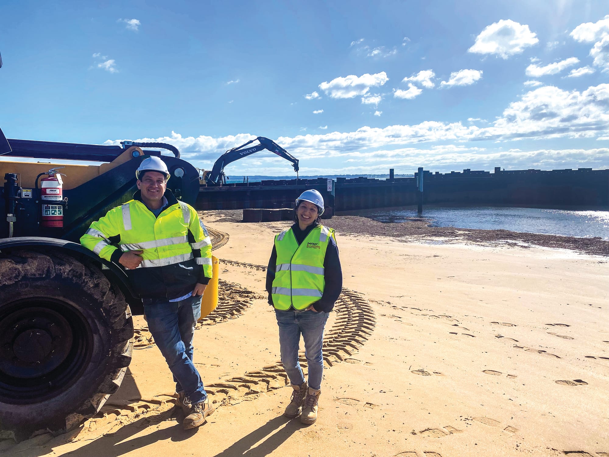 Cowes boat ramp dam complete