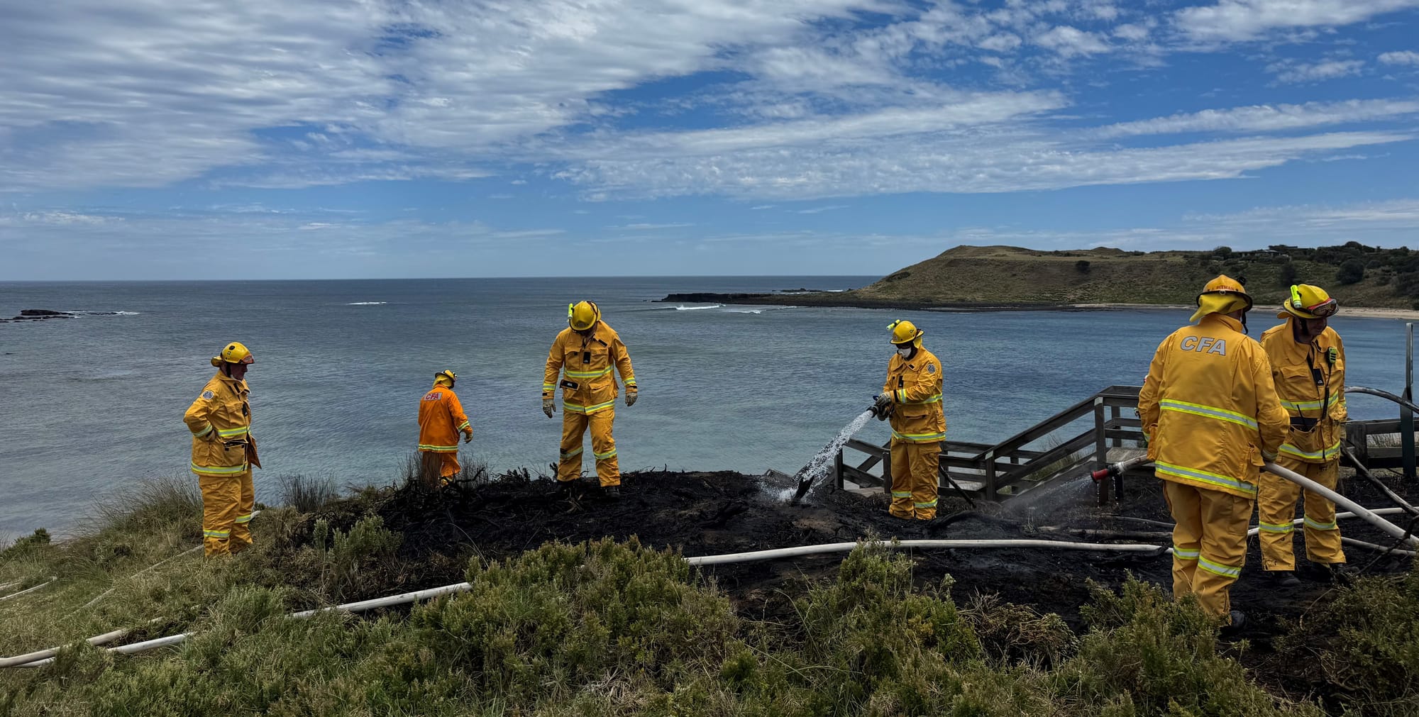 Beach fire triggers CFA call out