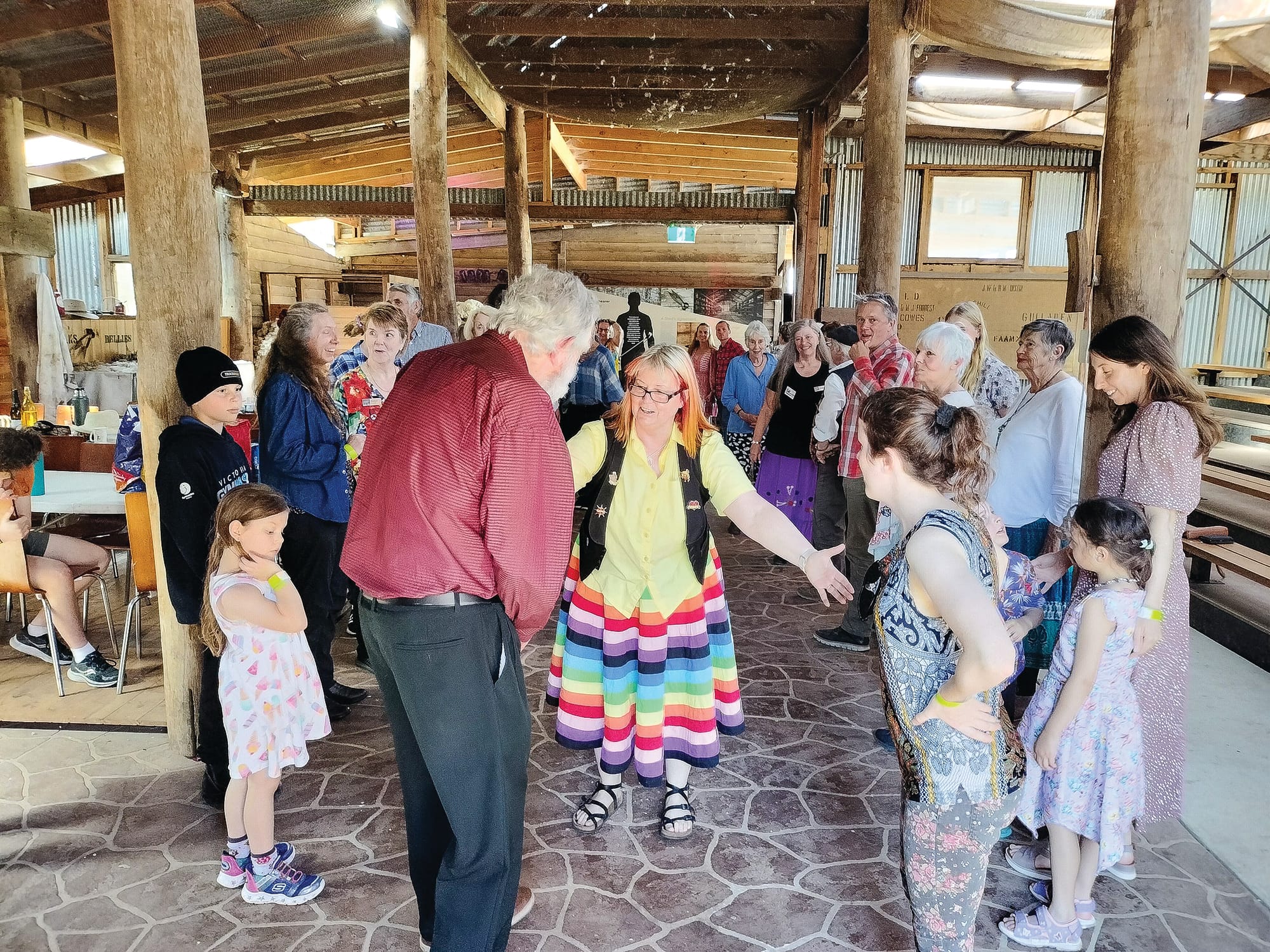 Revellers kick up their heels!