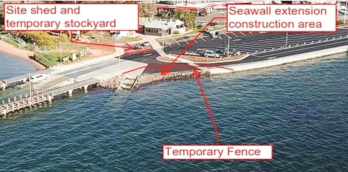 Rhyll seawall extended