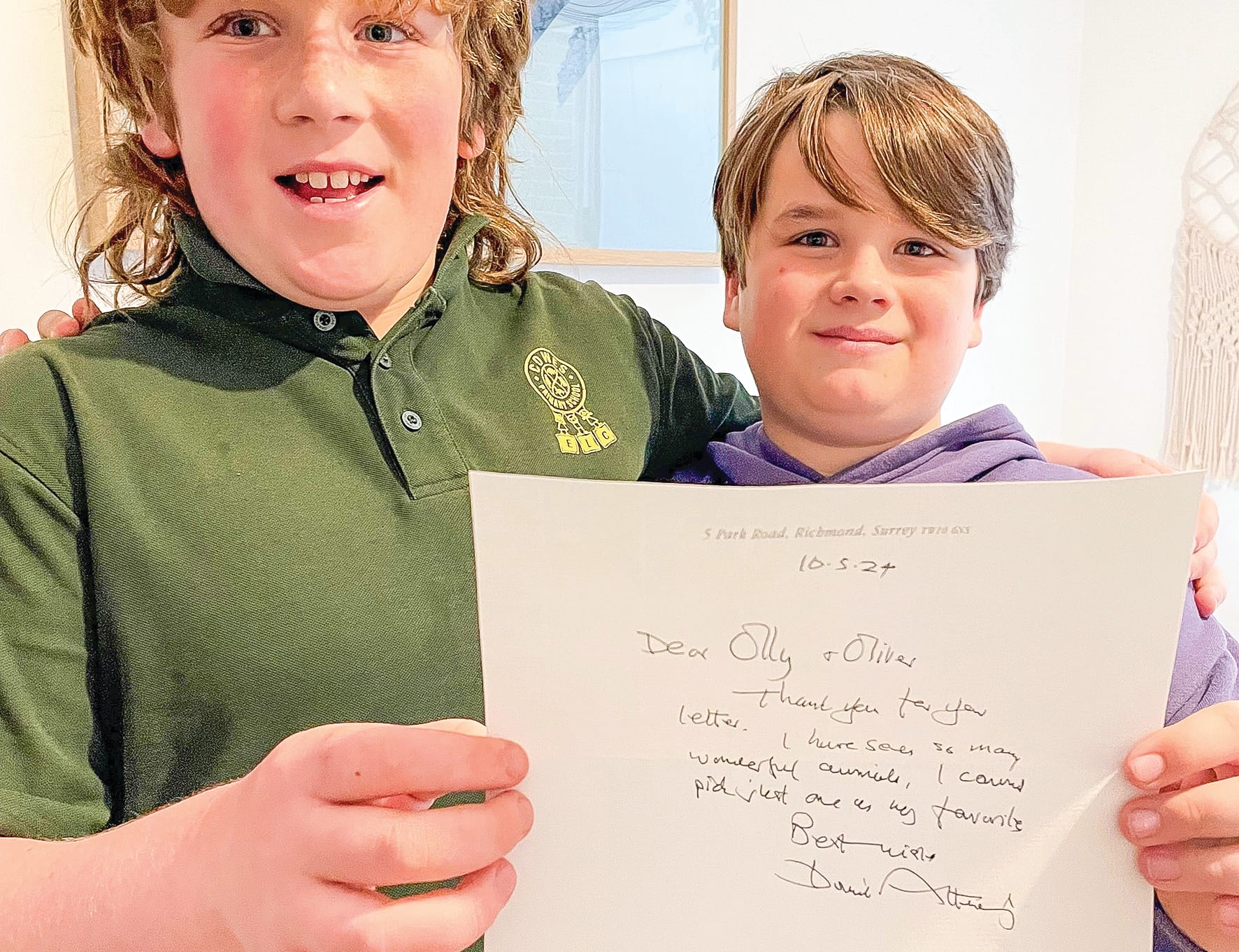 Sir David Attenborough delights Cowes' kids