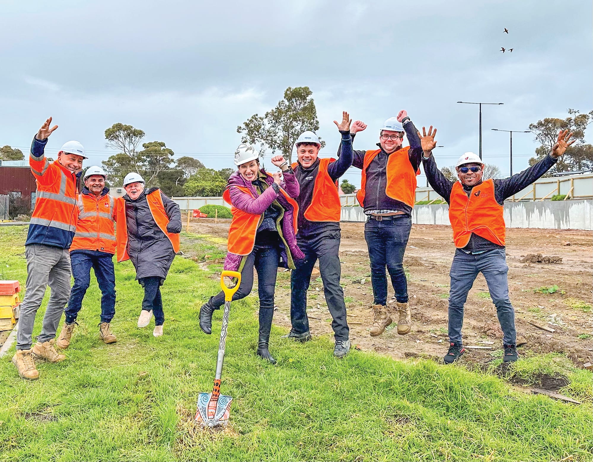 Hospital sod turning