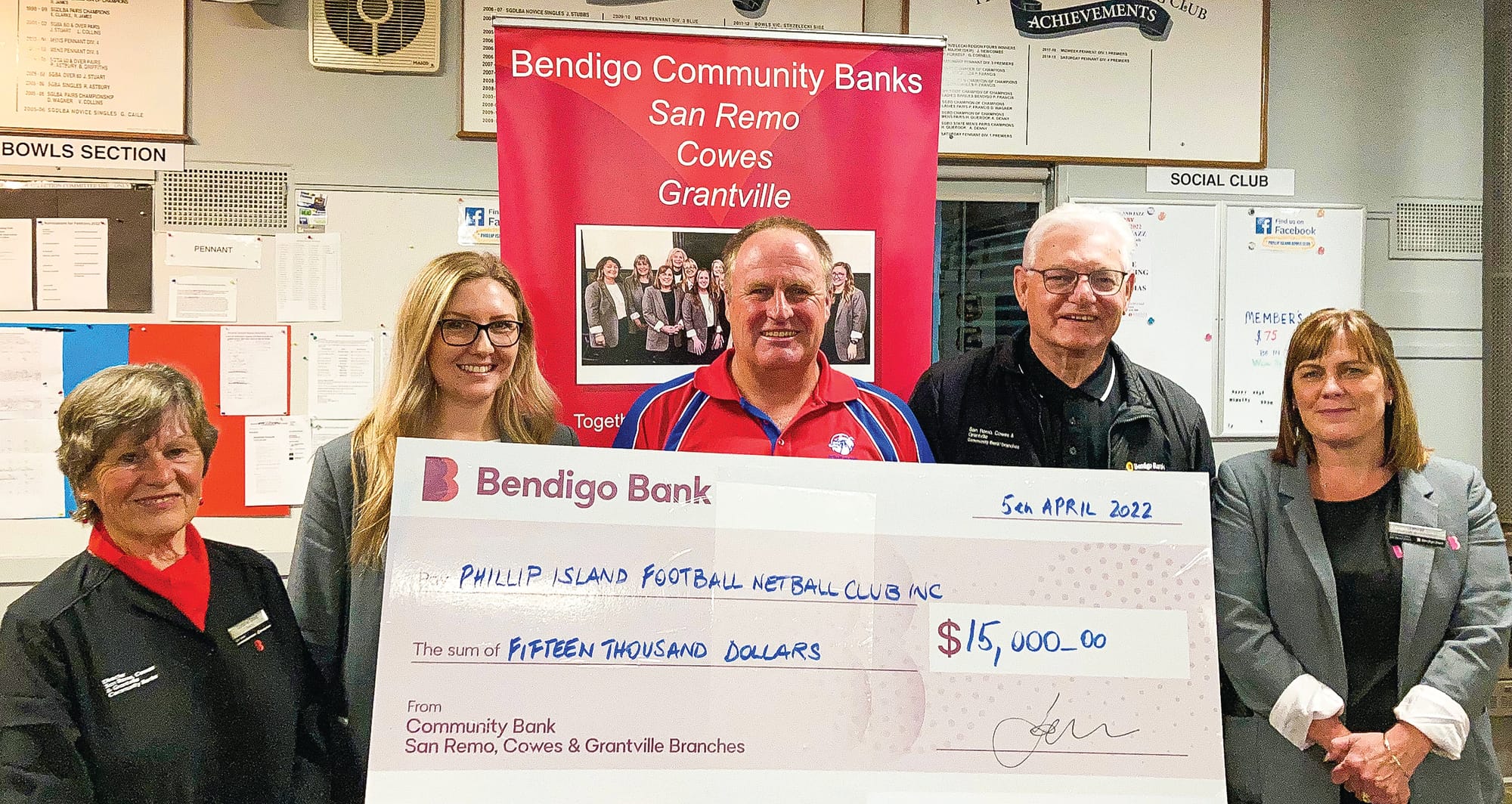 A big cheque event – thanks to the community!