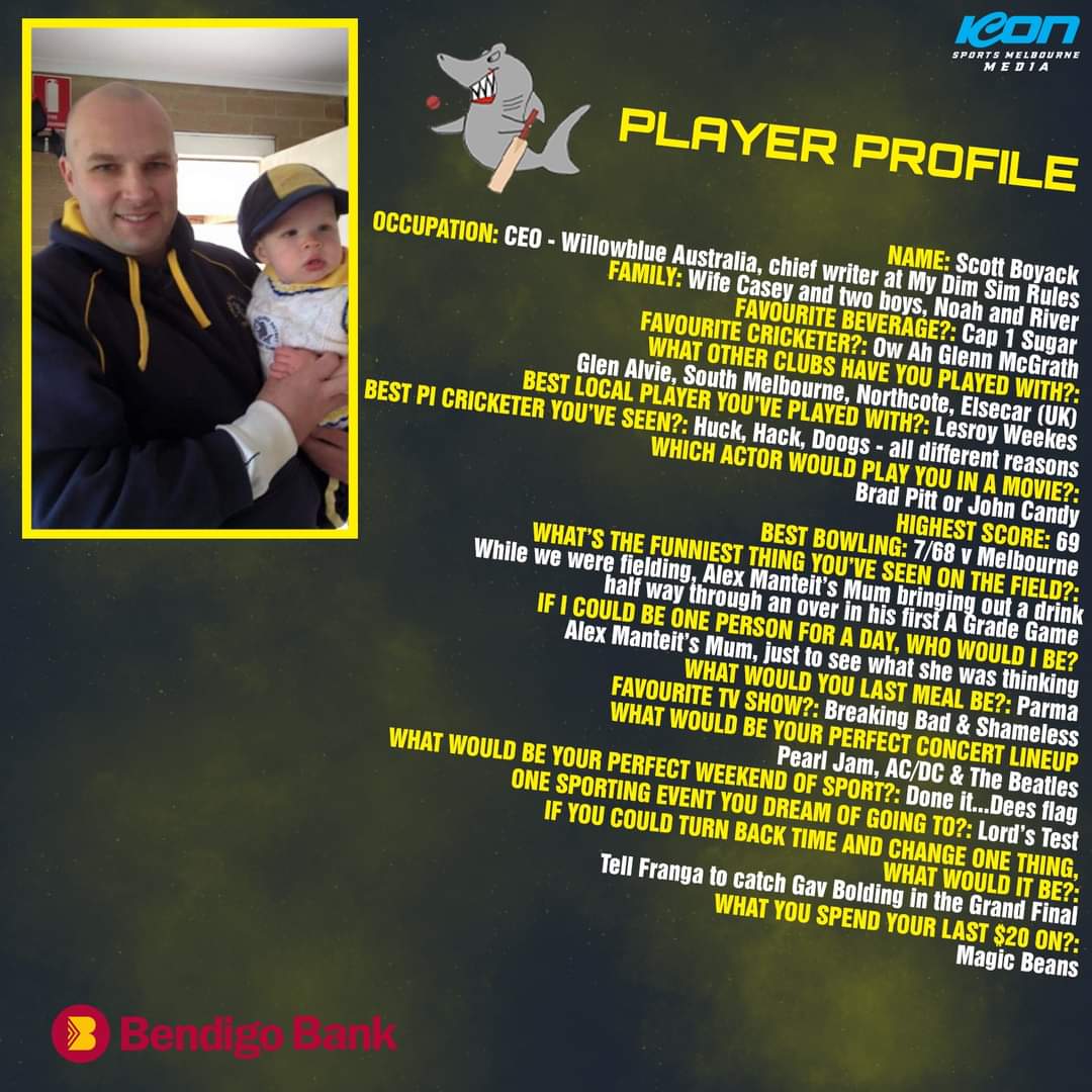 Cricket Player - Scott Boyack