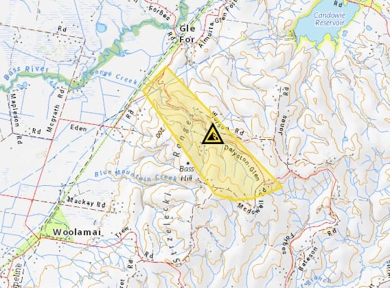 Emergency warning issued for Dalyston-Glenn Forbes Road