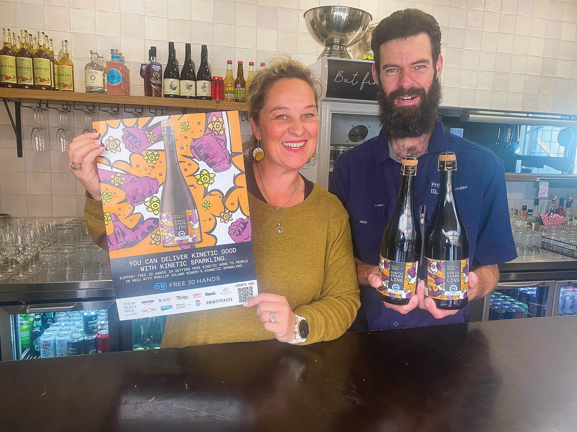 Beer and bubbles fundraiser for Free 3D Hands