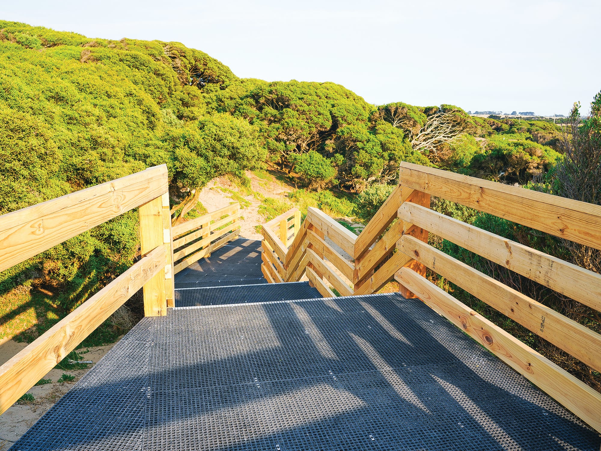 Forrest Caves car park and beach stairway closed