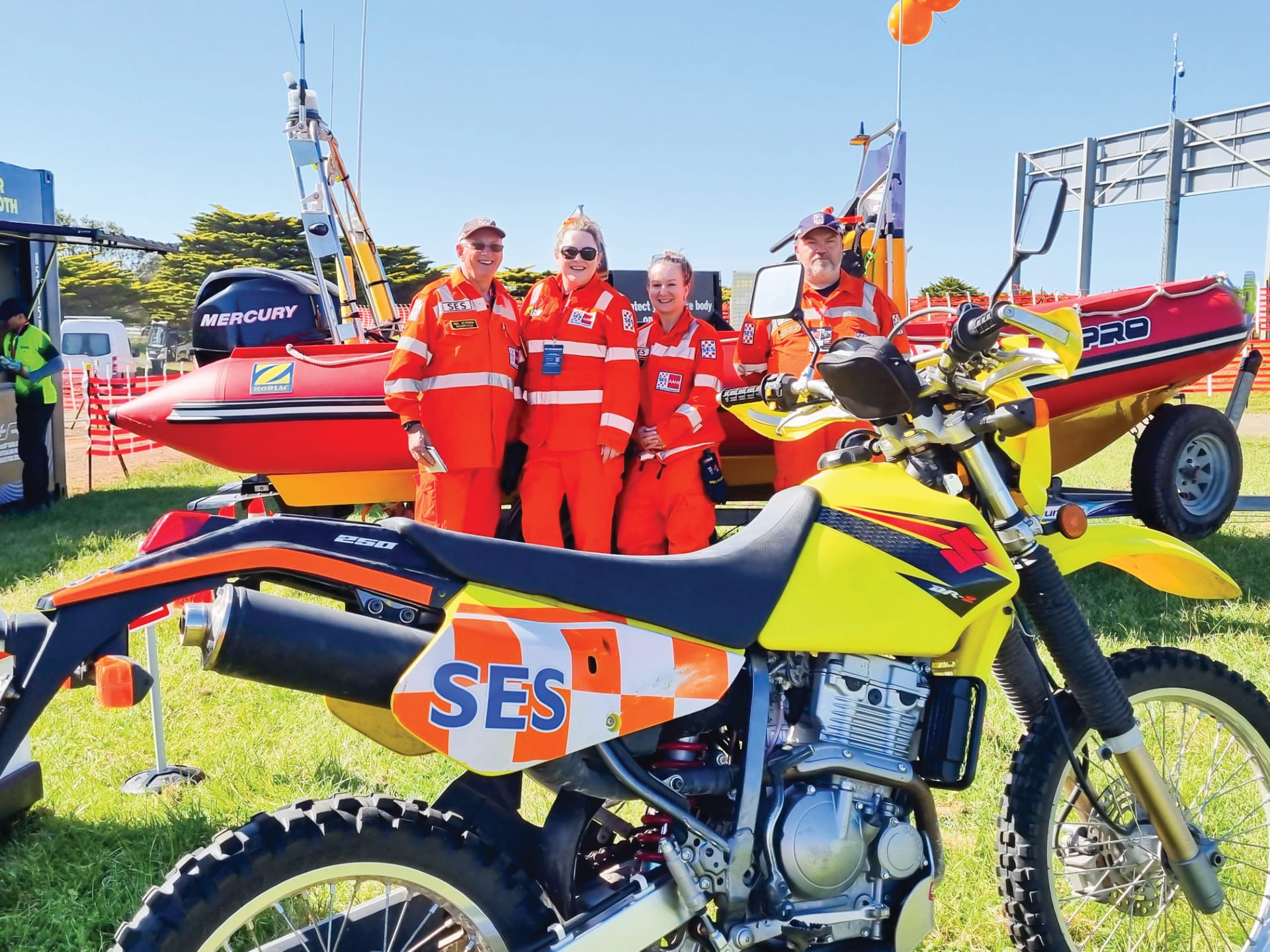 SES at the track